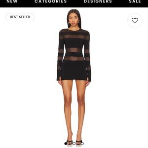 Spliced Long Sleeve Dress